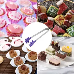 GENERICO - PACK X3 PINZAS DE COCINA ACERO INOX CON MANITOS DE SILICONA