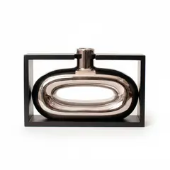 PANORAMA HOGAR - Florero Panadecor Marco Negro Horizontal 19CM Porcelana