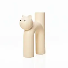 PANORAMA HOGAR - Florero Panadecor Diseño Gato 21CM Porcelana