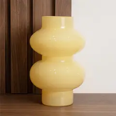 PANORAMA HOGAR - Florero Panadecor Amarillo 21CM Vidrio