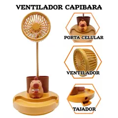 OEM - VENTILADOR LAMPARA CAPIBARA RECARGABLE CON TAJADOR