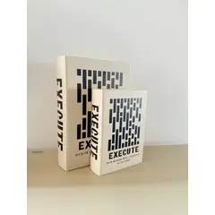 CONCEPTS LIFE - Juego de Libros Mdf 2pz Decorativos Execute 19x07x27 cm