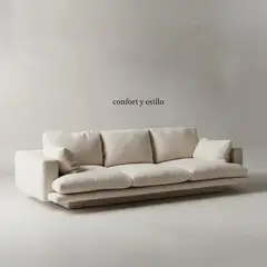 GENERICO - SOFÁ 3 CUERPOS FIX - BLANCO HUESO