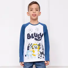 BLUEY - POLO NIÑO ML - JERSEY 100% ALGODON