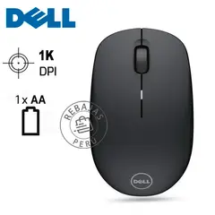 DELL - Mouse WM116 Inalámbrico 1000dpi USB Negro Compacto y Preciso