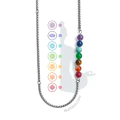 WATTACA - Collar 7 Chakras Acero Inoxidable - Cadenas