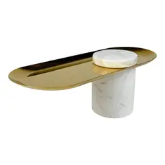 CONCEPTS LIFE - Bandeja Decorativa Mármol Gala 12x30x12 cm