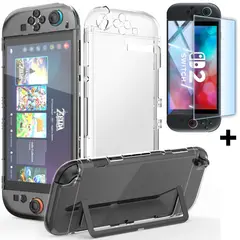GENERICO - Mica + Funda Case Transparente Nintendo Switch 2 2025 -Transparente