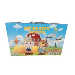 GENERICO - SET DE ARTE 156 PCS KIT DE DIBUJO - AVENTURA EN LA GRANJA