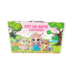GENERICO - SET DE ARTE 156 PCS KIT DE DIBUJO - MUNDO FANTASIA