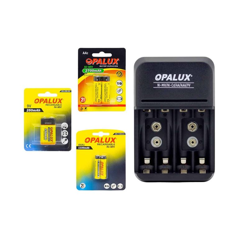 Kit Cargador de Baterías + Pilas + Baterías