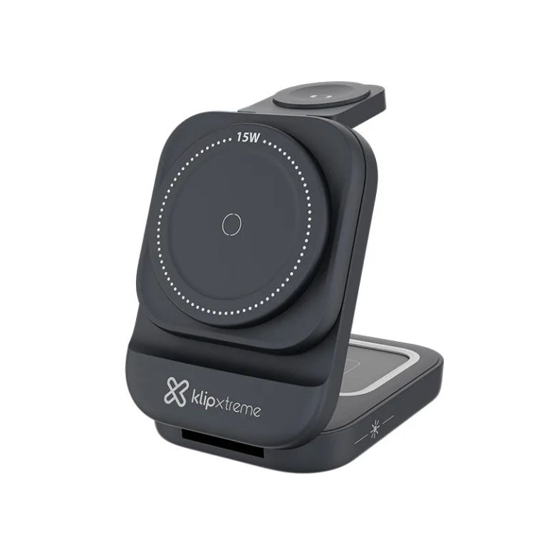 BASE DE CARGA MAGNETICA 3 EN 1 KLIPXTREME MODELO PLEGABLE MAGSAFE