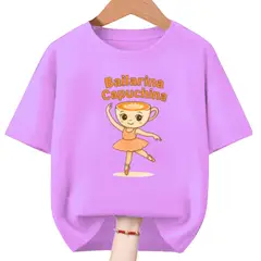 GENERICO - Polo Ballerina Capuchina de Peluche Tralalero Tralala - Tallas 4 al XL