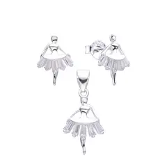 ESPIRAL ROJO - Juego Bailarina Brillos - Plata