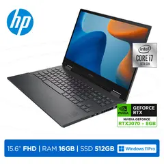 HP - Laptop Omen 15-EK1013 i7-10750H 16GB 1TB 8GB RTX 3070 156 FHD a 300Hz Win11 Pro Shadow Black