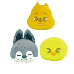 GENERICO - Pack 3 Almohada Cojín Stray Kids Han Quokka Wolf Chan Bbok Ari