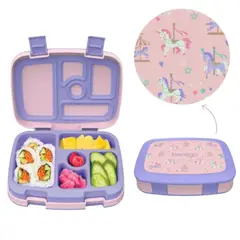 BENTGO - Lonchera Kids Lunch Box - Unicornios en Carrusel