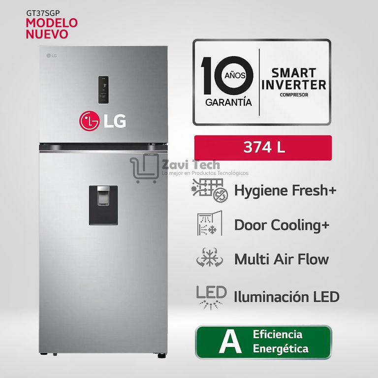 Refrigeradora 374 Litros Top Freezer No Frost plateada - GT37SGP