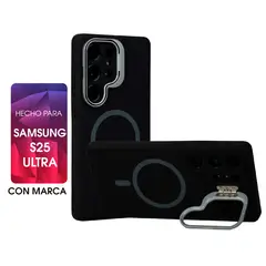 ASIA IMPORT - Silicone Case con MagSafe y Parante Para Samsung S25 Ultra Con Marca
