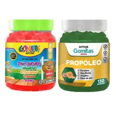 SOTTCOR LABS - PACK 2 GOMITAS ZINC QUELADO NIÑOS + PROPOLEO ADULTO 260 UND