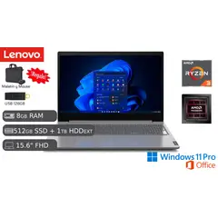 LENOVO - Laptop V15 G4 AMD Silver 7120U 8GB RAM 512 SSD 1TB HDD EXT +128GB USB