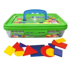 EVAFLEX - Juego Didáctico Bloques Lógicos N° 7 Táper X 48 Piezas