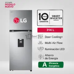 LG - Refrigeradora GT31WPP Top Freezer Door Cooling 314 Litros Plateada