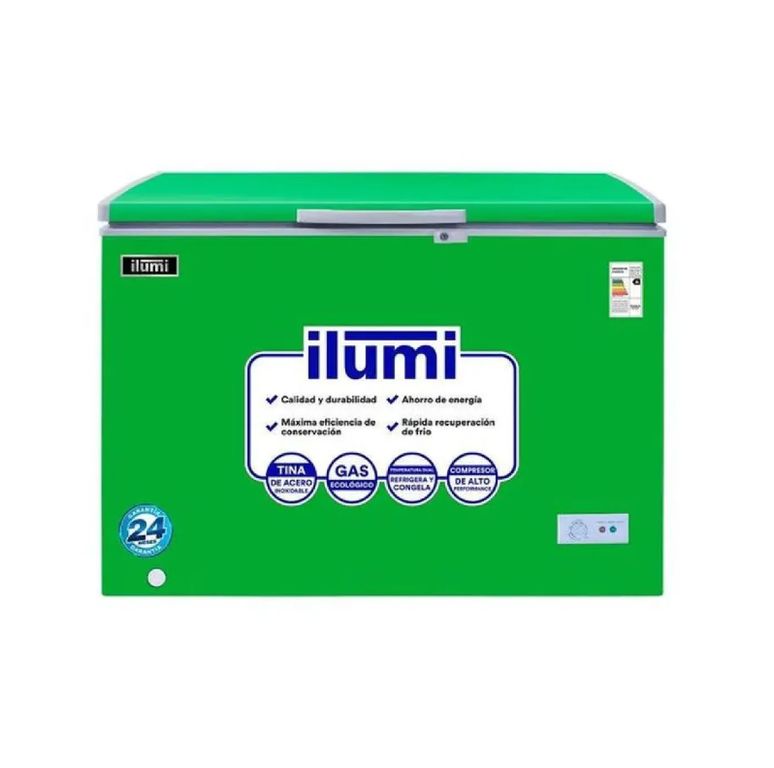Congelador 340L con Tina de Acero Inoxidable TFI-3400GR - Verde
