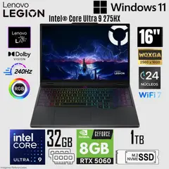 LENOVO - Laptop Legion 5 16IAX10 Intel Core Ultra 9 275HX 32GB RAM 1TB SSD RTX 5060-8GB 16" WQXGA
