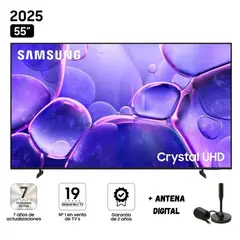 SAMSUNG - Televisor 55" Crystal UHD 4K 55U8000FG 2025 + Antena Digital