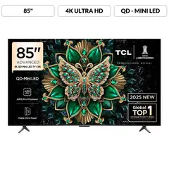 TCL - Televisor 85C6K 85 QD Mini LED 4K UHD Google TV