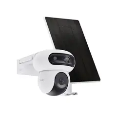 EZVIZ - Cámara de Seguridad HB90 Dual 2K⁺ 4MP + Panel Solar 8W Lente 360°