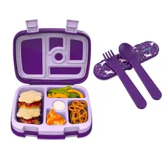 BENTGO - Lonchera y Set de Cubiertos - Unicornio