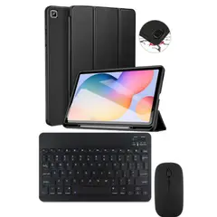 SPACE - Case Samsung s6 lite teclado con mouse negro teclado por fuera