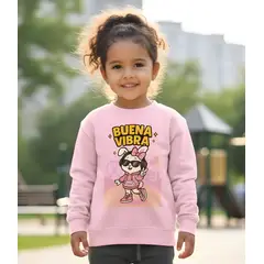 GENERICO - Poleras niña franelado rosado conejita hooodie