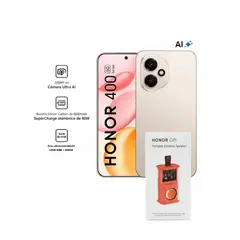 HONOR - 400 5G DORADO 12RAM 256GB REGISTRADO + PORTABLE WIRELESS SPEAKER