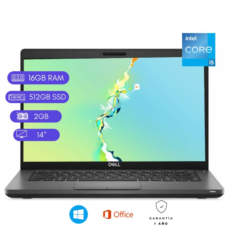 LAPTOP REACONDICIONADO 5401 CORE I5 9NA/ 16GB RAM/ 512GB SSD/2GB VIDEO 14”