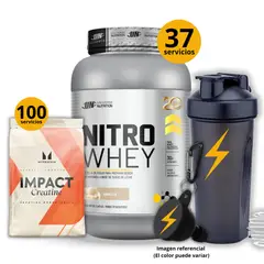 UNIVERSE NUTRITION - Proteína Nitro whey de 1kg Vainilla + Creatina Myprotein de 500gr + regalos
