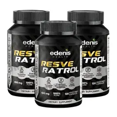GENERICO - PACK 3 RESVERATROL 120 CÁPSULAS EDENIS HEALTH
