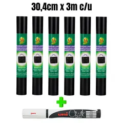 GENERICO - DUCK Pizarra para Tiza x 6 Rollos + Uni PWE-5M Chalk Blanco