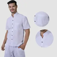 FORBER - Camisa Blanca Manga Corta Hombre