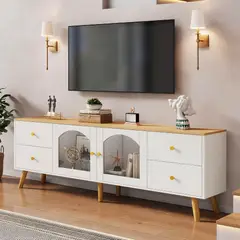 GENERICO - Mesa Tv Hiram Blanco Moderna Vaquita Home