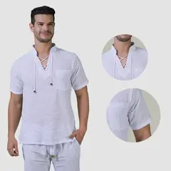 FORBER - Camisa Blanca Manga Corta Hombre