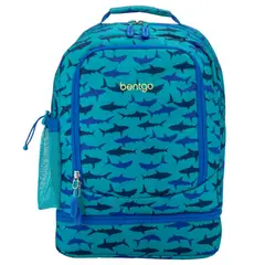 BENTGO - Mochila Kids 2 en 1 - Tiburones