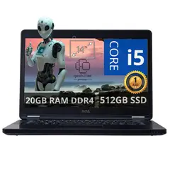 DELL - Laptop Corei5 20GB RAM DDR4 - 512GB Almacenamiento SSD - 4 Núcleos + Regalos (LAPTOP REACONDICIONADA)