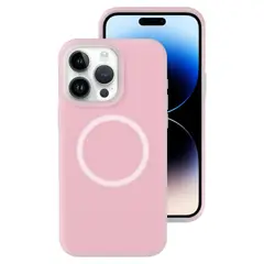 CASE - Funda magnética silicona líquida MagSafe para iPhone 16 Pro Max - Rosa