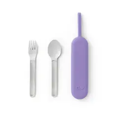 OMIE - Set de Cubiertos Acero Inoxidable UP Pod & Utensil - Violet