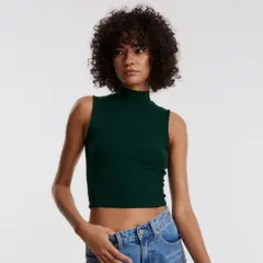 GENERICO - Crop basic Amanda Tomé negro