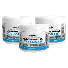 GENERICO - PACK 3 CITRATO DE MAGNESIO 400G EN POLVO EDENIS HEALTH