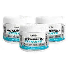 EDENIS HEALTH - PACK 3 CITRATO DE POTASIO 400G EN POLVO